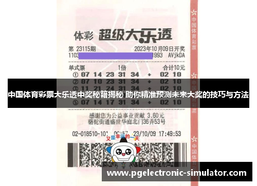 中国体育彩票大乐透中奖秘籍揭秘 助你精准预测未来大奖的技巧与方法